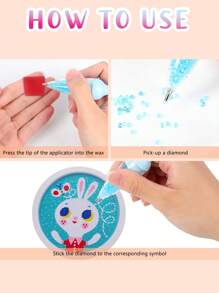 1 pièce/Stylo d'Art Diamant,Stylo de Peinture Diamant,Pot de Fleurs Stylo de Pointillés,Kit de Peinture d'Art Diamant,Pour Fabrication d'Artisanat