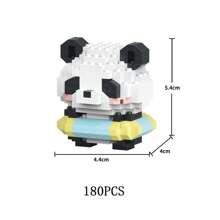 Cartoon Panda Building Blocks Kawaii Anime Figure Mini Assembly Toy Bricks Give Children Unique Educational Toys Best Birthday Present Ever - Multicolor - View 14