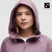 Scuba Oversized Full-Zip Hoodie - Lavender Lux/Mirror Silver - Xem 4
