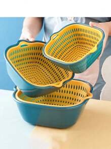8pcs/6pcs,Drain Basket, Vegetable Wash Basket, Colander Basket, Plastic Filter Basket, Reusable Wash Basket, Kitchen Household Colander, Fruit Wash Basket, Kitchen Supplies, Kitchen Gadgets, Kitchen Accessories