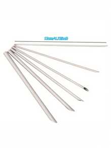 6pcs/Set Of Stainless Steel Hole Puncher Carving Sculpture Modeling Pottery Cutting And Punching Ceramic Polymer Clay Tools,Stainless Steel Pottery And Polymer Clay Carving Tool Set - Precision Carving, Punching And Molding Tools For Ceramics And Handicrafts