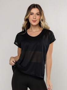 Kit 3 Women's Dry Mesh Tops Gym Fitness - Nhiều màu - Xem 6