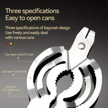 1 Pc Stainless Steel Can Opener - Multipurpose Manual Can Opener With Easy Grip Handle, Easy Bottle Opening Tool For Seniors With Arthritis And Weak Hands, Kitchen Gadgets, Kitchen Aid Tools | Sturdy Kitchen Tools | Solid Construction, Can Opener Clamp