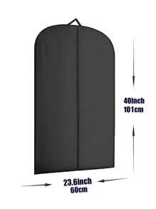 2 bolsas para ropa negras de 23 pulgadas x 40 pulgadas con cremallera para viaje y almacenamiento de trajes, esmóquines, vestidos y abrigos. Para camisetas blancas, pantalones negros, ropa de invierno para dama, vestidos, ropa de invierno para dama, vestidos elegantes para mujer, camisas blancas para dama, de manga larga, monos blancos para mujer, vestidos de primavera para mujer, ropa de primavera para mujer, primavera, ropa de primavera, minimalista, almacenamiento de blusas de verano - Negro - Ver 5
