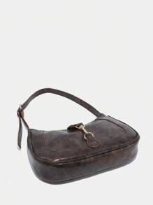 Novachic,1pc Retro Minimalist Hook Decor Adjustable Shoulder Strap Crescent Shape Bag, Suitable For Date, Outing, Party, Vintage Bag For Women