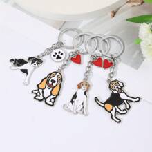 1pc Metal Basset Hound Keychain Dog Keychains For Women Bag Charm Trinket Men Car Key Ring Key Chain Jewelry Gift Animal Charm Car Accessories Backpack For School