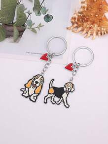 1pc Metal Basset Hound Keychain Dog Keychains For Women Bag Charm Trinket Men Car Key Ring Key Chain Jewelry Gift Animal Charm Car Accessories Backpack For School