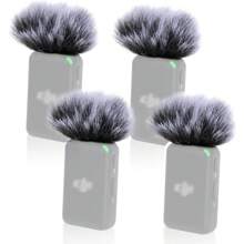 YOUSHARES Mic Wind Muff For D JI Mic - 4 Packs D JI Mic Windscreen, Mic Windshield Furry Cover Compatible With D JI Wireless Lavalier Microphone For Record Interview - 4PCS - View 1