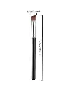 1 Pc Multi-Function Makeup Brush - Premium Crystal Triangle Highlighter Brush For Brightening Tear Troughs, Face Contour, Nose Shading, Concealing, Delicate & Portable, Soft Bristles