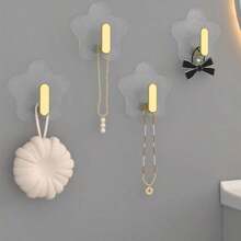 2pcs Self-Adhesive Hooks, New Wall Mount Storage Rack Bathroom Kitchen Coat Hangers, Suitable For Student Dorm - Multicolor - View 12