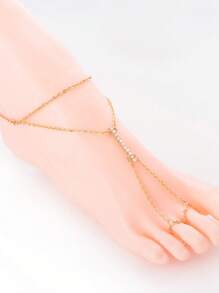 1pc Minimalist Fashion Beach Style Chain Anklet, Suitable For Women Travel Or Gift To Friends