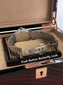 Pablo Raez 1 pieza Reloj grande y pesado para hombre de alta calidad, accesorio de verano, relojes vintage populares de nueva marca de lujo, pulsera de acero inoxidable chapada en plata IP con calendario y esfera simple, resistente al agua 50m, reloj de cuarzo de moda casual con manecillas luminosas, adecuado para uso diario, regalo para maestros, padres o amigos varones para cumpleaños, graduación o boda - Unitalla - Ver 11