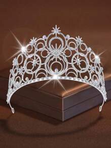 1pc Coroas de Cristal Para Mulheres, Tiara de Bolha de Cristal Noiva Rainha Real Tiara de Princesa Headpieces Para Mulheres Noiva Casamento Baile de Formatura Festa de Aniversário Coroas