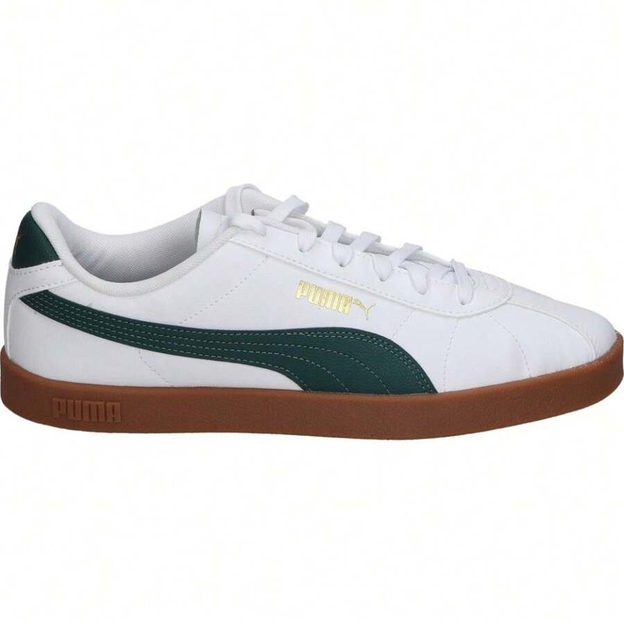 Puma Club II Męskie buty sportowe - białe buty sportowe z zielonymi detalami - trampki sznurowane - styl casualowy - wygodne i uniwersalne - możliwość łączenia - model 397445-08 - ✅ Dostawa 24/72h do Hiszpanii (półwysep) - Biały - Zobacz 1