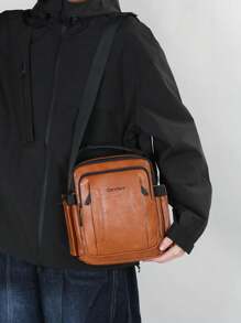 男士 PU 皮革单肩包、休闲斜挎包、多功能商务手提包 - 彩色 - 查看 10