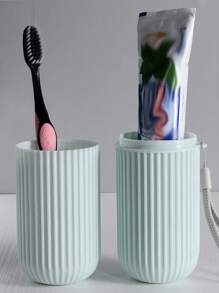 1pc Portable Travel Toothbrush Box Set, Wash Cup With Lid, Toothpaste, And Toothbrush Storage Box Mouthwash Cup,Toothbrush Cup Rope Color Random,Makeup Brush Storage Box, Travel Wash Cup ,Portable Couple Toothbrush,Travel Supplies, Bathroom Decor, Bathroom Accessories, Storage And Organization Travel Essentials Travel Accessories Travel Must Haves Beach Vacation Summer Holiday School Accessories Back To School Stuff Back To School Supplies