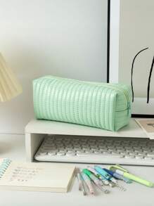 1 Cute And Fresh Leather Pencil Case, Small Pencil Case, Student Pencil Case, Makeup Bag, Cute Ice Cream Office, University Makeup Bag Storage Bag, Large Pencil Case, Office Storage Bag, Desktop Storage Bag, Pen Storage Bag, Pencil Tray, Desktop Storage Bag, Desktop Storage Bag, Pen Holder,Back To School,School Supplies,Pencil Pouch,School Bag - Multicolor - View 17