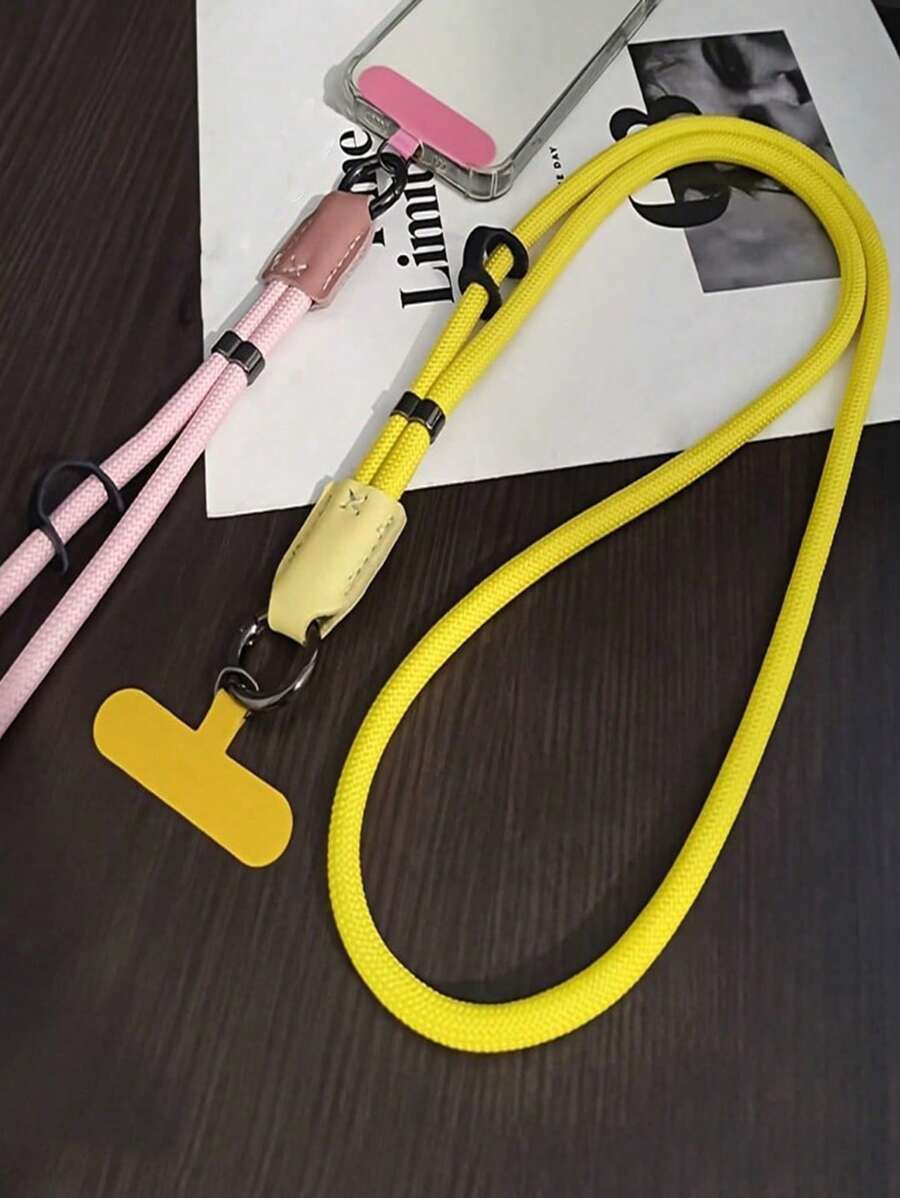 1pc Unisex Long Mobile Phone Lanyard, Simple & Fashionable Design, Suitable For Outdoor Activities And Hiking, Anti-Lost Key Chain Strap