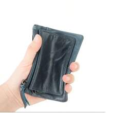 Retro RFID Wallet Small Men's Credit ID Card Holder Wallet Male Slim Leather Wallet With Coin Pocket For Men Women