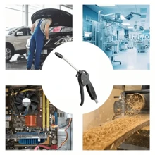 Air Blow Guns Pneumatic Dust Blowing Gun With EU Blowing Airsoft Guns Cleaning Tool Dust Spray Duster Clean High Pressure Air Dust Collector, Pneumatic Tool Parts, Rust Proof Air Blower, Industrial Cleaning Tool Quick Connection