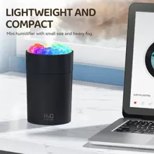 AOYI 1 pièce Mini diffuseur d'aromathérapie d'huiles essentielles et humidificateur, brume fraîche, veilleuse colorée - humidifier l'air, garder la fraîcheur et détendre le corps et l'esprit (utilisation alimentée par USB)