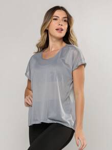 Kit 3 Women's Dry Mesh Tops Gym Fitness - Nhiều màu - Xem 4