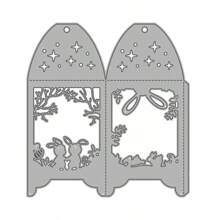 1pc A Cutting Die For Making Easter Bunny Egg Lantern Box Golden Is Used For Decorating Albums, Scrapbooks, And DIY Paper Cards.
