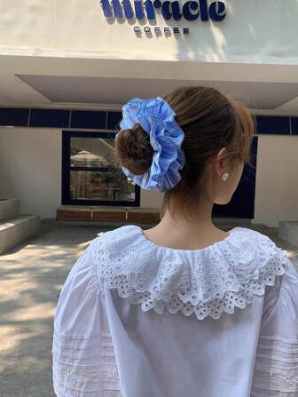 2022 新款时尚条纹发圈，适合凌乱发髻的发带，马尾辫固定器，发圈，头饰