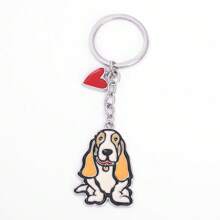 1pc Metal Basset Hound Keychain Dog Keychains For Women Bag Charm Trinket Men Car Key Ring Key Chain Jewelry Gift Animal Charm Car Accessories Backpack For School