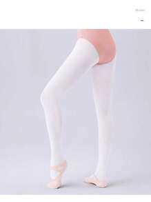 1 pieza Mallas de ballet, Leggings con puntera de 80D de espesor, adecuado para adolescentes menores de 16 años, Primavera/Verano