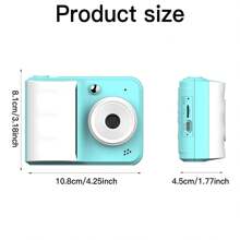 Instant Photo Printing Camera, High-Definition Toy Camera, Small Camera That Can Take Photos And Videos, With A Lanyard For Easy Carrying, A Good Holiday Gift For Family And Friends