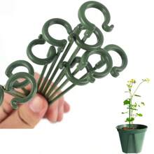 10pcs, Potted Plant Support Stand/Cauliflower Vine Climbing Stand/Balcony Creative Decoration Stand, Plant Fixing Pole Fixed Garden Flowers Plant Branches Fixing Material Glass Fiber Pole Bonsai Support Pole Flower Vine