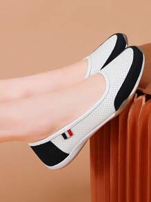 Zapatos planos simples para mujer, cómodos con suela blanda y talla grande, bestsellers con diseño transpirable y antideslizante, nuevos zapatos cómodos para caminar de unicolor para primavera/verano