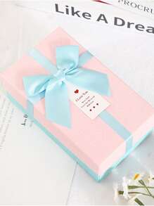 1 pieza Caja de regalo elegante, caja de regalo con lazo rectangular, caja de recuerdos, caja de regalo minimalista para lápiz labial/perfume, regalo de cumpleaños, gran artículo para regalo