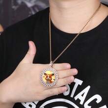Customized Cubic Zirconia Photo Medallion Rhombus Charm Image Personalized Necklace Picture Memory Pendant Necklace Hip Hop Jewelry