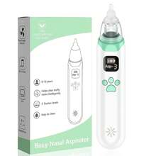 电动鼻腔吸尘器，婴儿吸鼻器，具有防回流设计，用于清洁鼻涕和鼻屎 - 綠色 - 查看 6