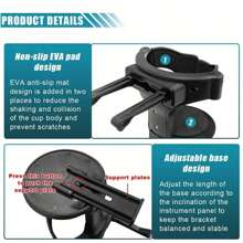 1pc PVC Cup Holder For Car, Adjustable Car Beverage Holder, Universal Portable Beverage Holder With Sponge Pad Design - Suitable For Water Bottles And Cans