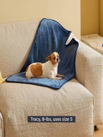 1pc Waterproof Pet Blanket, Suitable For Dog Crate, Puppy Pad, All Seasons, Fits Small/Medium/Large Pets