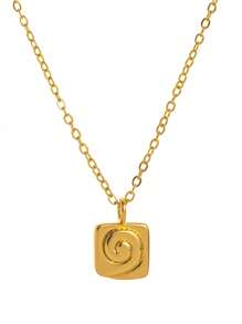 1Pc Casual And Fashionable Imitation Food Shaped Golden Bread Pendant Necklace, Electroplated 18K Gold, Suitable For Daily And Party Wear, Women's Jewelry Gift - Gold - View 12