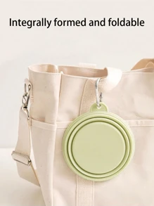 1 件可伸缩折叠狗狗爱好者和狗妈妈爱碗带挂钩，轻巧简约风格，适合散步、旅行、户外活动