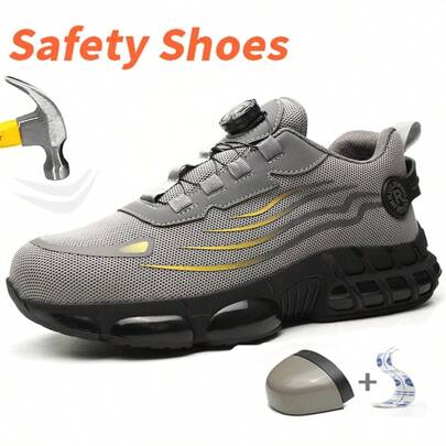Work Sneakers Steel Toe Shoes Men Safety Shoes Puncture-Proof Work Shoes Boots Fashion Indestructible Footwear Security