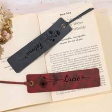 Personalized Leather Bookmark Custom Name Bookmark Gift For Book Lovers Bridesmaid Gift Wedding Gift Book Page Holder Housewarming Gift - Multicolor - View 8