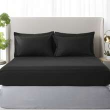 5/7 Piece Solid Color Bed Comforter Set Queen, Creative Geometric Pattern Design, Soft And Comfortable Summer Bedding Set.Bed In A Bag For All Seasons, Includes Comforter, Flat Sheet, Fitted Sheet, Pillowcases,  Ideal Gift.