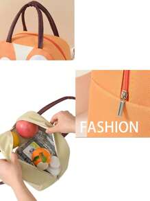 1pc Printed Lunch Bag, Aluminum Foil Insulated Portable Portable Lunch Bag, Waterproof Portable Design, Suitable For School And Office Use - Keep Food Fresh And Delicious, Bento Bags, Tote Bags, Kitchen Picnic Food Storage Bags, Back To School, Outdoor Carrying Bag