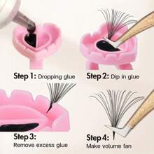 100pcs Reusable Washable Nail Polish Adhesive Microblading Cup, Eyelash Extension Glue Ring Holder, Beauty Tool Accessories