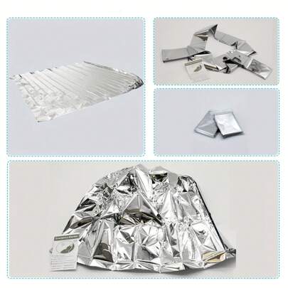 Emergency Mylar Thermal Blankets For First Aid Kits, Compact Waterproof Natural Disasters Equipment, Retain Body Heat, Keeps You Warm Dimension 51.18*82.67inch