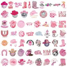 Pegatinas de vaquera disco, paquete de 55 unidades, pegatinas de vaquera de moda rosa, calcomanías y pegatinas de vinilo para portátil, suministros para fiestas como regalos (DiscCwgirl) papelería manualidades libro de sticker estikers - Multicolor - Ver 5