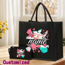 2025 New Customizable Alphabet Medical Worker Tote Bag | Linen Lining | Nurse First Aid Kit Doctor Commuting Equipment | Machineable Multi-Functional Mommy Bag, Linen Bag For Wallet