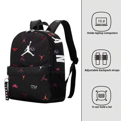 Nike Backpack Men's Bag Women's Bag Large Capacity Computer Bag Sports Bag Student School Bag JD2213008TD-005