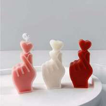 3D Mini Hart Gebaar Kaars Siliconen Mal DIY Geometrie Kaars Maker Zeep Gips Handgemaakte Zeep Hars Mal Huisdecoratie